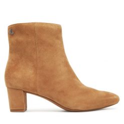 Botki LAUREN RALPH LAUREN. Brązowe botki damskie Lauren Ralph Lauren, bez obcasa, na słupku, bez zapięcia. Za 839.99 zł.