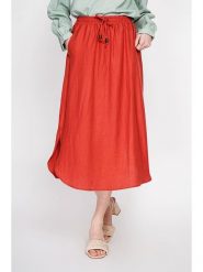 Le Jardin du Lin Spódnica w kolorze czerwonym rozmiar: 42. Czerwone spódnice damskie Le jardin du lin, bez wzorów, midi. Za 100.99 zł.