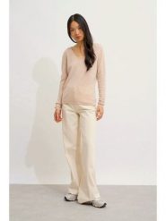 AUTHENTIC CASHMERE Kaszmirowy sweter w kolorze beżowym rozmiar: L. Brązowe swetry klasyczne damskie AUTHENTIC CASHMERE, l, z kaszmiru, bez kołnierzyka. Za 347.99 zł.