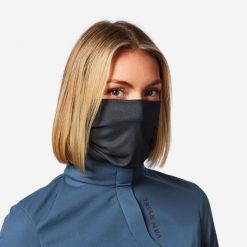 Komin na szyję rowerowy Van Rysel 500 zimowy. Czarne kominy damskie VAN RYSEL, na zimę, bez wzorów, z materiału. Za 29.99 zł.