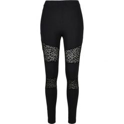 Legginsy damskie Urban Classics flock lace inset. Czarne legginsy damskie Urban Classics, bez wzorów, z koronki. Za 182.50 zł.