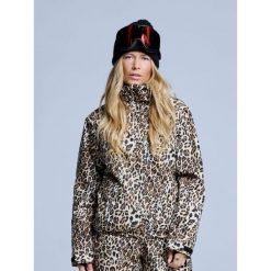 Kurtka narciarska damska - Arty - Ocieplana 2L - Panterkę. Brązowe kurtki sportowe damskie POEDERBAAS, na zimę, l, bez wzorów, z materiału, bez kaptura. Za 1,002.32 zł.