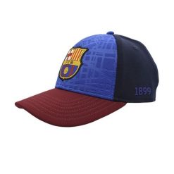 Czapka z daszkiem FC Barcelona - oficjalna licencjonowana. Niebieskie czapki z daszkiem damskie HOLIPROM, bez wzorów. Za 97.90 zł.