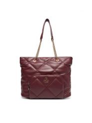 Beverly Hills Polo Club Torebka CEO-BHPC-C-010-08 Bordowy. Czerwone shopper bag Beverly Hills Polo Club, bez wzorów, z materiału, bez dodatków. Za 279.99 zł.