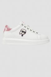 KARL LAGERFELD Białe sneakersy Kapri Nft Lo Lace. Białe obuwie sportowe damskie KARL LAGERFELD, bez zapięcia. W wyprzedaży za 499.99 zł.