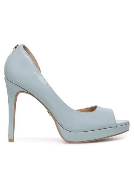 Nine West Szpilki WFA2733-1 Błękitny. Niebieskie szpilki damskie Nine West, bez wzorów, ze skóry, bez obcasa, na szpilce, bez zapięcia. Za 174.99 zł.