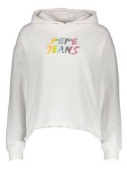 Pepe Jeans Bluza w kolorze białym rozmiar: XS. Białe bluzy damskie Pepe Jeans, xs, bez wzorów, z jeansu, z kapturem. Za 100.28 zł.
