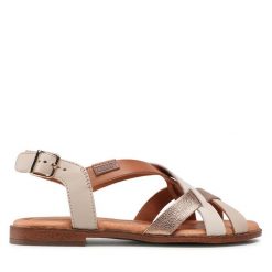 Sandały Pikolinos. Brązowe sandały damskie Pikolinos, bez wzorów, bez obcasa, na płaskiej podeszwie, bez zapięcia. Za 429.99 zł.