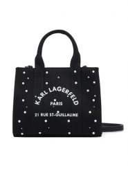KARL LAGERFELD Torebka B3W50025 Czarny. Czarne torebki klasyczne damskie KARL LAGERFELD, z materiału, bez dodatków. Za 529.99 zł.