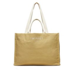 Torebka TWINSET. Brązowe shopper bag Twinset, bez wzorów, bez dodatków. Za 879.99 zł.