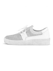 Gabor Sneakersy w kolorze szaro-białym rozmiar: 40. Białe obuwie sportowe damskie Gabor, z materiału, bez zapięcia. Za 184.02 zł.