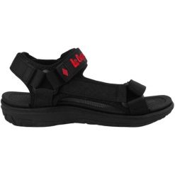 Sandały Lee Cooper LCW-24-34-2615LA czarne. Czarne sandały damskie bez wzorów, z otwartym noskiem, bez obcasa, bez zapięcia. Za 210.26 zł.