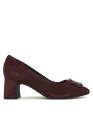 Clarks Czółenka Fernie Trim 26183038 Bordowy. Czerwone czółenka damskie Clarks, bez wzorów, ze skóry, bez obcasa. Za 399.99 zł.