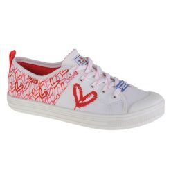 Buty sportowe Sneakersy damskie, Skechers Bobs B Cool-All Corazon. Białe obuwie sportowe casual damskie Skechers, trekkingowe. Za 179.99 zł.