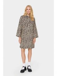 SAINT TROPEZ Sukienka "Zeeka" w kolorze jasnobrązowo-czarno-beżowym rozmiar: XS. Brązowe sukienki damskie Saint Tropez, bez wzorów, bez ramiączek. Za 152.99 zł.