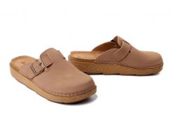 INBLU ED-24 P30 coral, klapki damskie. Brązowe klapki damskie Inblu, bez wzorów, ze skóry, bez obcasa, bez zapięcia. Za 95.99 zł.