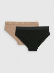 4F Bielizna figi (2-pack) damskie - multikolor XS. Figi 4F, bez wzorów. W wyprzedaży za 39.99 zł.