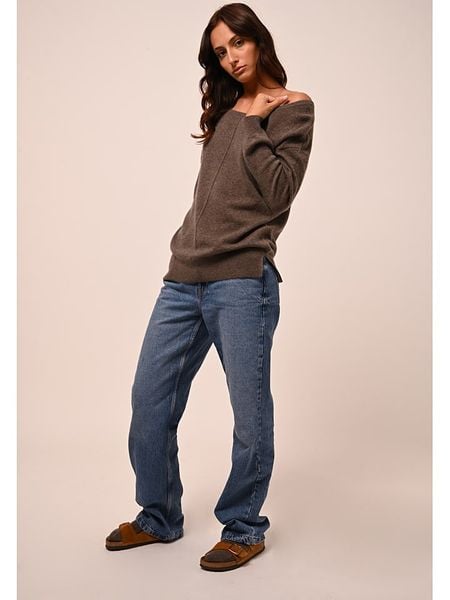 AUTHENTIC CASHMERE Kaszmirowy sweter "Faraut" w kolorze brązowym rozmiar: L. Brązowe swetry klasyczne damskie AUTHENTIC CASHMERE, l, z kaszmiru, bez kołnierzyka. Za 347.99 zł.