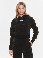 Guess Bluza Gj Logo V4RQ14 KC2W0 Czarny Regular Fit. Czarne bluzy damskie Guess, xl, z aplikacjami, z bawełny, bez kaptura. Za 419.99 zł.