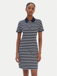 Tommy Hilfiger Sukienka codzienna 1985 WW0WW43228 Granatowy Slim Fit. Niebieskie sukienki damskie Tommy Hilfiger, bez wzorów, z bawełny, bez ramiączek. Za 499.99 zł.