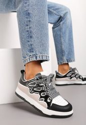 Czarne Sneakersy przed Kostkę Podwójnie Sznurowane Luretta. Czarne obuwie sportowe damskie Born2be, przed kostkę, bez zapięcia. Za 79.99 zł.