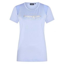 Damska koszulka do jazdy konnej HV Polo Ariel. Fioletowe koszulki damskie HV POLO, bez wzorów, bez kołnierzyka, bez ramiączek. Za 272.00 zł.