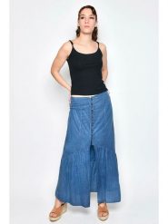 H.H.G. Spódnica w kolorze niebieskim rozmiar: M. Niebieskie spódnice damskie H.H.G., na co dzień, m, bez wzorów, z bawełny, maxi. Za 87.19 zł.