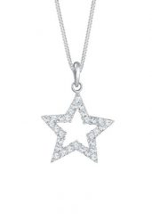 Elli Damska zawieszka gwiazda astro z kryształami w srebrze 925 Sterling Silver Naszyjniki 1 ct Damski. Szare naszyjniki damskie Elli, z kryształem, srebrne. Za 228.64 zł.