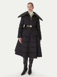 Elisabetta Franchi Płaszcz zimowy PI-86Z-56E2-V790 Czarny Regular Fit. Czarne płaszcze damskie Elisabetta Franchi, na zimę, bez wzorów, z syntetyku, bez kaptura. Za 3,429.00 zł.