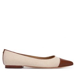 Baleriny LAUREN RALPH LAUREN. Brązowe balerinki damskie Lauren Ralph Lauren, bez wzorów. Za 689.99 zł.