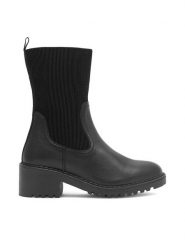 Lasocki Botki RONA WB-RONA-03 Czarny. Czarne botki damskie Lasocki, z materiału, bez obcasa, na słupku, bez zapięcia. Za 279.99 zł.
