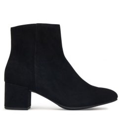 Botki HÖGL. Czarne botki damskie Högl, bez obcasa, na słupku, bez zapięcia. Za 749.99 zł.