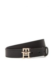 Tommy Hilfiger Pasek Damski Th Modern 2.5 AW0AW17496 Czarny. Czarne paski damskie Tommy Hilfiger, bez wzorów, ze skóry. Za 199.99 zł.