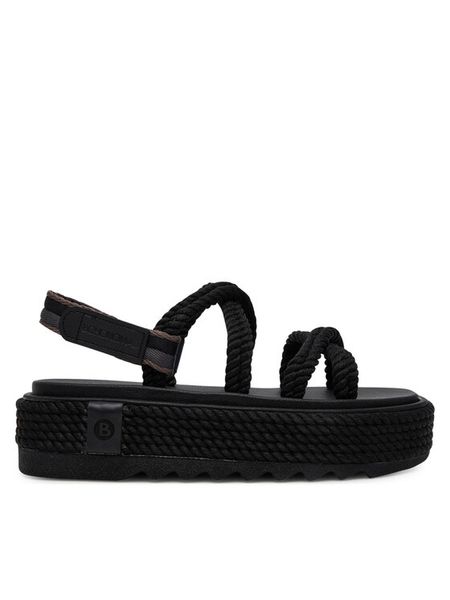 Bohonomad Sandały Tahiti TAH.0020.CPS Czarny. Czarne sandały damskie Bohonomad, bez wzorów, z materiału, bez obcasa, na płaskiej podeszwie, bez zapięcia. Za 429.99 zł.