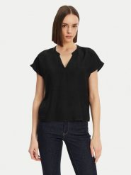 JDY Bluzka Pepper 15349346 Czarny Regular Fit. Czarne bluzki damskie JDY, m, bez wzorów, z wiskozy, bez kołnierzyka, bez ramiączek. Za 99.99 zł.