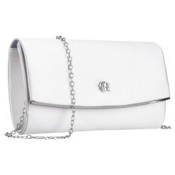 Kopertówka damska wykonana w srebrnym kolorze, zawieszona na srebrnym łańcuszku Rovicky R-XS028-3. Szare torebki wieczorowe damskie ROVICKY, bez wzorów, z syntetyku, bez dodatków. Za 54.99 zł.