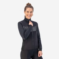 Kurtka rowerowa damska Rogelli Attq. Czarne kurtki sportowe damskie Rogelli, na zimę, xl, bez wzorów, z dzianiny, bez kaptura. Za 286.70 zł.