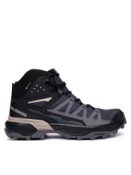 Salomon Trekkingi X Ultra 360 MID GTX L49101500 Szary ciemny. Szare obuwie trekkingowe damskie Salomon, z materiału, bez zapięcia. Za 709.99 zł.