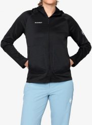 Bluza damska rozpinana Mammut Crag ML Hooded Jacket. Czarne bluzy damskie Mammut, l, bez wzorów, z materiału, bez kaptura. Za 560.99 zł.