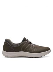 Clarks Sneakersy "Adella Stroll" w kolorze khaki rozmiar: 41.5. Brązowe obuwie sportowe damskie Clarks, bez zapięcia. Za 184.46 zł.