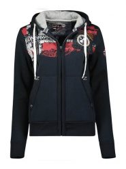 Geographical Norway Bluza "Fespote" w kolorze granatowym rozmiar: L. Niebieskie bluzy damskie Geographical Norway, l, bez wzorów, bez kaptura. Za 140.53 zł.