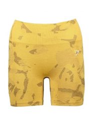 Gymshark Szorty funkcyjne "Adapt Camo" w kolorze żółtym rozmiar: S. Żółte spodenki sportowe damskie Gymshark, s, bez wzorów, z materiału, outdoorowe. Za 61.75 zł.