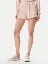 Guess Szorty materiałowe O5GD06 KCQP2 Różowy Regular Fit. Czerwone szorty damskie Guess, z aplikacjami, z materiału. W wyprzedaży za 99.99 zł.