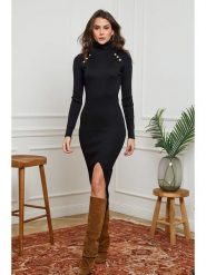 Joséfine Sukienka "Jeremie" w kolorze czarnym rozmiar: L. Czarne sukienki damskie Joséfine, bez wzorów, bez ramiączek. Za 119.12 zł.