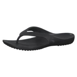 Lekkie klapki damskie Crocs Kadee Ii Flip W. Czarne klapki damskie Crocs, bez wzorów, bez obcasa, bez zapięcia. Za 94.99 zł.