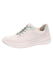 Legero Skórzane sneakersy "Sprinter" w kolorze kremowo-zielonym rozmiar: 41. Brązowe obuwie sportowe damskie Legero, bez zapięcia. Za 232.45 zł.