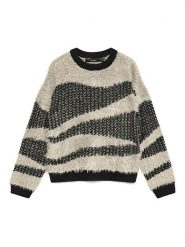 Vero Moda Sweter w kolorze kremowo-antracytowym rozmiar: XL. Brązowe swetry klasyczne damskie Vero Moda, xl, bez kołnierzyka. Za 113.99 zł.
