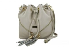 Worek skórzany boho BARBERINI'S 977-10 j. beżowy. Brązowe shopper bag Barberinis, ze skóry, bez dodatków. Za 219.99 zł.