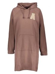 Adidas Sukienka dresowa w kolorze brązowym rozmiar: XS. Brązowe sukienki damskie Adidas, bez wzorów, z dresówki, bez ramiączek. Za 187.45 zł.