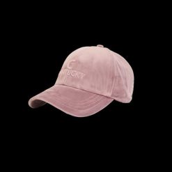 Aksamitna czapka Kentucky. Czerwone czapki damskie KENTUCKY HORSEWEAR, bez wzorów. Za 195.00 zł.